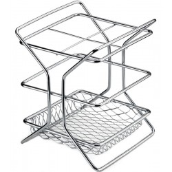 Porta Talher 15,7 Cm Por 13 Cm Cromado Com 4 Divisórias